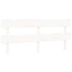 Vidaxl Posteljno vzglavje belo 204x3x81 cm trdna borovina