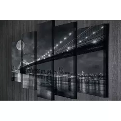 Wallity Dekorativne slike na platnu, 70x20cm, 5 komada, Šarene