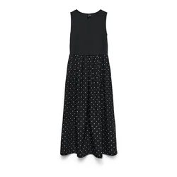 VERO MODA Obleka VMAnne črna / bela