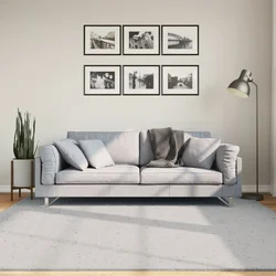 Tepih HUARTE kratkih vlakana mekani i perivi sivi 200x200 cm