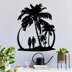 Wallity Zidna dekoracija Beach, 55 x 44 cm, Crna
