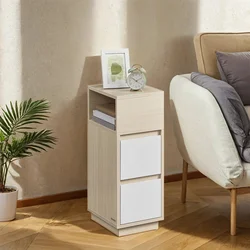 Songmics Komplet nočnih omaric 2 kosa 30x25x65 cm bela