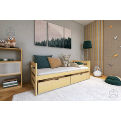 Otroška postelja Ergo - 80x200 cm - Bor