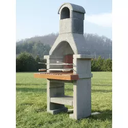 Betonski mini kamin Lecca 3 s niklovanom rešetkom, 52 x 33 cm