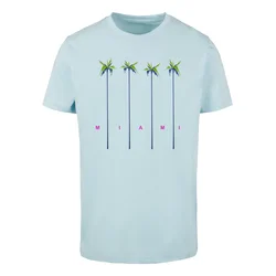 Mens Miami Palms T-Shirt - Ocean Blue