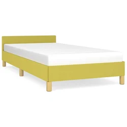 Vidaxl Posteljni okvir brez vzmetnice zelen 100x200 cm blago