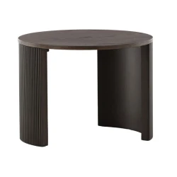 Klubska mizica Dallas 3229 Rjava, 45cm, Naravni furnir, MDF plošča, Okrogla