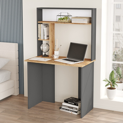 Hanah home Radni sto 90x148,6x51,6cm Bež-Antracit