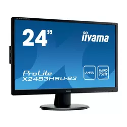 IIYAMA X2483HSU-B3 Monitor 24" 1920x1080 AMVA panel 250cd/m2 4ms VGA DisplayPort HDMI Speakers