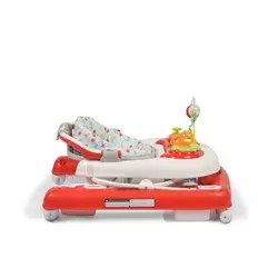 Dubak-guralica za bebe 2u1 Melody Crvena
