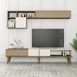 Hanah Home Milan TV TV polica, Braon-Krem
