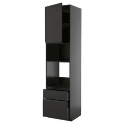 METOD / KNIVSHULT Visoki element za ugradne uređaje, Crnosiva/Upplöv boja antracita, mat, 60x60x240 cm