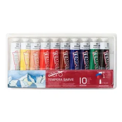 Boja tempera Aero 42ml tubice 10 kom u plastičnoj kutiji