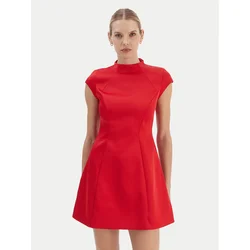 Bardot Cocktail obleka Delphi 59329DB2 Rdeča Slim Fit