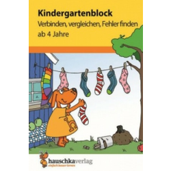 Kindergartenblock - Verbinden, vergleichen, Fehler finden ab 4 Jahre