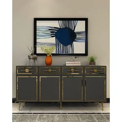 HANAH HOME Komoda Belly KB150 Anthracite Gold