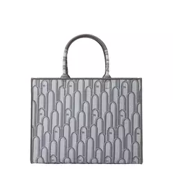 FURLA Nakupovalna torba OPPORTUNITY  safir / golobje modra / siva