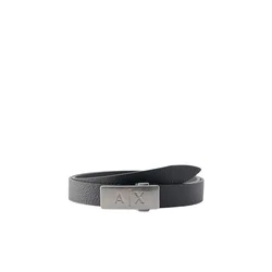 ARMANI EXCHANGE Pas črna/srebrna