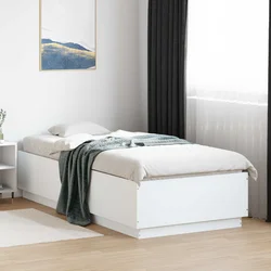 Krevetna konstrukcija s LED svjetlom Bijela 80 x 200 cm