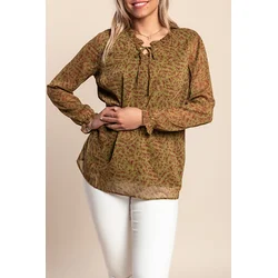 Bluza s potiskom, zelena