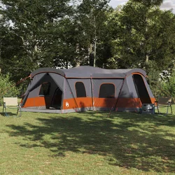 Šator za 16 osoba s krovom Siva i narančasta 680 x 510 x 210 cm