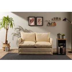 Atelier del Sofa Dvosed na razvlačenje Saga, 128 x 70 x 66 cm, Krem