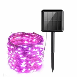 Dekorativne solarne lampice 10m Roza boja