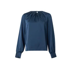 Anna Field Bluza temno modra