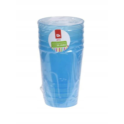 shumee Set 6 barvnih plastičnih kozarcev