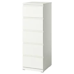 STORKLINTA Komoda s 5 fioka, bela, 40x50x120 cm