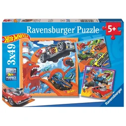 Northix Puzzle Hot Wheels 3 kompleti po 39 kosov
