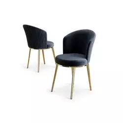 HANAH HOME Set stolica (6 delova) Risa Anthracite Gold