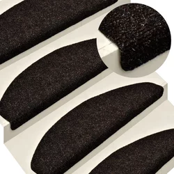 shumee Samolepilne kapice za stopnice 5 kosov rjava 56x17x3 cm