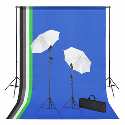 Den Komplet za fotografski studio z ozadji, svetilkami in de
