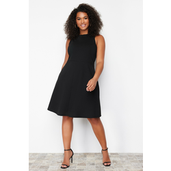 Trendyol Curve Black Stitch Detail Mini Knitted Dress