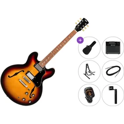 PSD Guitars SH-100 Premium SET Vintage Sunburst Jazz kitara (polakustična)