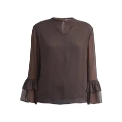 COMMA Bluza temno rjava