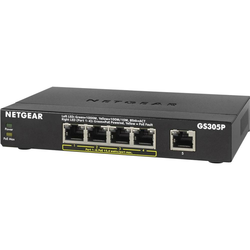 Netgear Omrežno stikalo RJ45 Netgear GS305P-100PES 5-portno 1 Gbit/s PoE funkcija