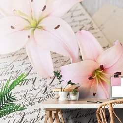 Fototapeta lilija na elegantnem listu - 539x363