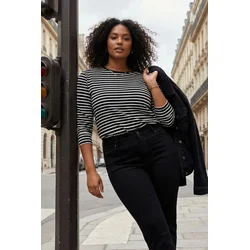 Trendyol Curve Ženska majica Tbbaw26Bf00003, Crna