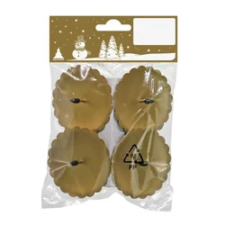 Kovinski svečniki okrogli zlati 6 cm 4 kosi