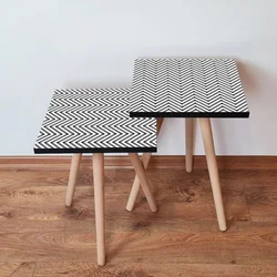 Hanah Home Set klub stolova, 2 komada Belo-Crni