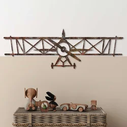 Wallity Zidna dekoracija Rusty Airplane, 23x70 cm, Braon