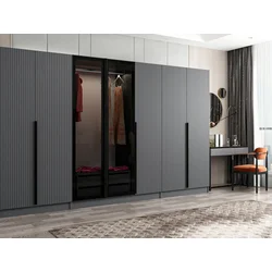 Hanah home Ormar Kale Plus 315x210x52cm Sivi