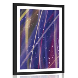 Plakat s paspartujem romantična abstrakcija - 20x30 white