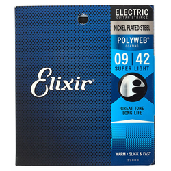 Set strun za električno kitaro Polyweb Super Light Elixir (.009 - .042)