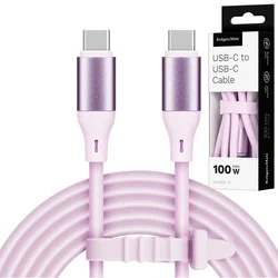 shumee USB C - USB C kabel 100 W 1 m Silikon Roza Kruger&Matz Basic
