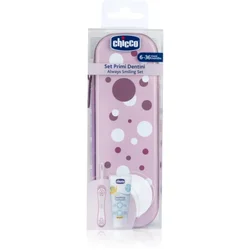 Chicco set za pranje zuba 6m+,roze