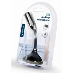 MIC-DU-02 Gembird Desktop mikrofon na USB, savitljivo telo, black