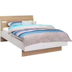 KREVET  120/200 cm  bela, boja hrasta